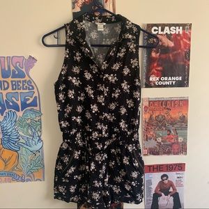 black floral romper